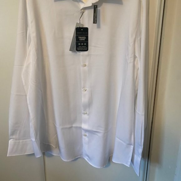 Perry Ellis Men's Bright White dress shirt - Picture 8 of 12